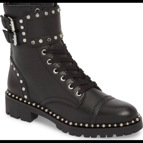 sam edelman studded combat boots